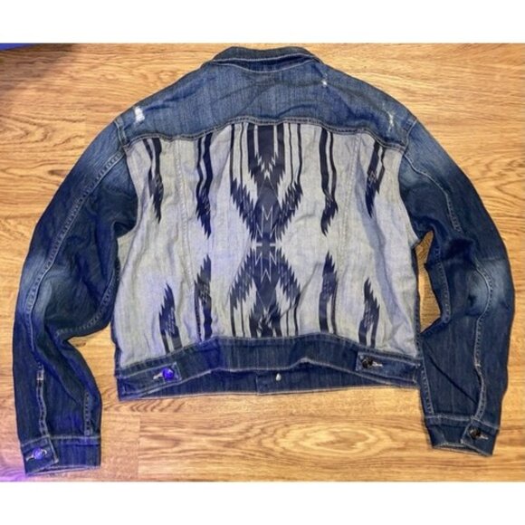 NWT ARIAT WOMEN'S CHIMAYO AZTEC & BURBANK DENIM JACKET MEDIUM - Picture 6 of 6